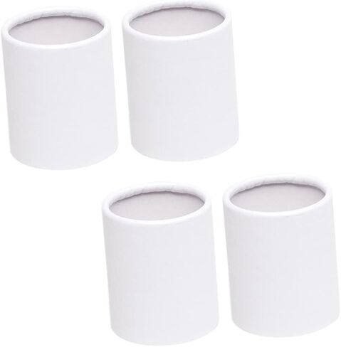 Angoily Flower Bouquet Hat Boxes, Mini Florist Tape Containers Packing Boxes Artificial Flowers Decorative Crinkle Ribbon Cardboard Clear Cylinder Fake White Paper Florist Supplies in Saudi Arabia