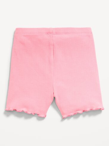 Old Navy Rib-Knit Lettuce-Edge Biker Shorts for Toddler Girls - HEARTFELT in Saudi Arabia