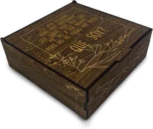 Pregnancy Announcement and Baby Keepsake Box | Spanish Pregnancy Riddle Laser Engraved Wood Box in Saudi Arabia