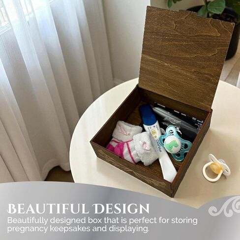 Pregnancy Announcement and Baby Keepsake Box | Spanish Pregnancy Riddle Laser Engraved Wood Box in Saudi Arabia