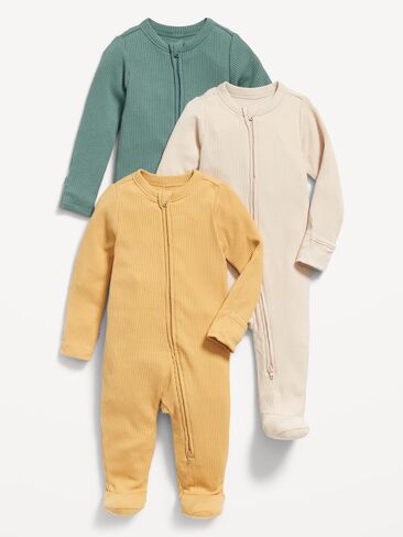 Old Navy Unisex 2-Way-Zip Sleep & Play Footed One-Piece 3-Pack for Baby - Honey, I'm Home in Saudi Arabia