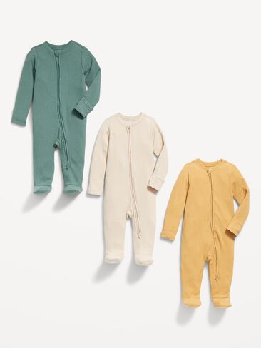 Old Navy Unisex 2-Way-Zip Sleep & Play Footed One-Piece 3-Pack for Baby - Honey, I'm Home in Saudi Arabia