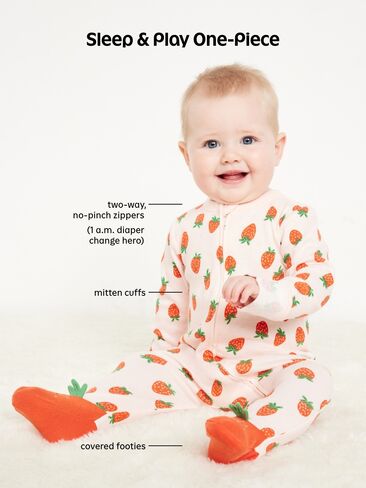 Old Navy Unisex 2-Way-Zip Sleep & Play Footed One-Piece 3-Pack for Baby - Honey, I'm Home in Saudi Arabia