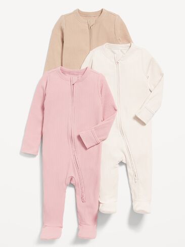 Old Navy 2-Way-Zip Sleep & Play Footed One-Piece 3-Pack for Baby - Anise in Saudi Arabia