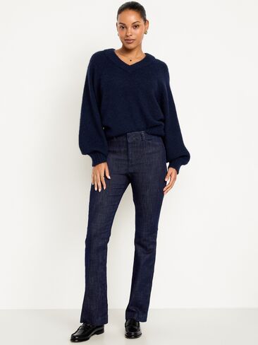 Old Navy High-Waisted Pixie Flare Pants - Dark Wash in Kuwait