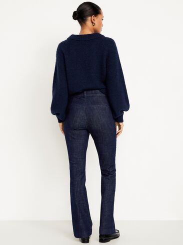 Old Navy High-Waisted Pixie Flare Pants - Dark Wash in Kuwait