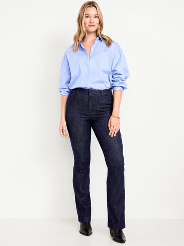 Old Navy High-Waisted Pixie Flare Pants - Dark Wash in Kuwait