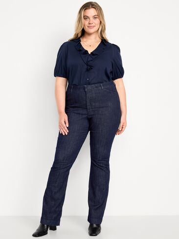 Old Navy High-Waisted Pixie Flare Pants - Dark Wash in Kuwait