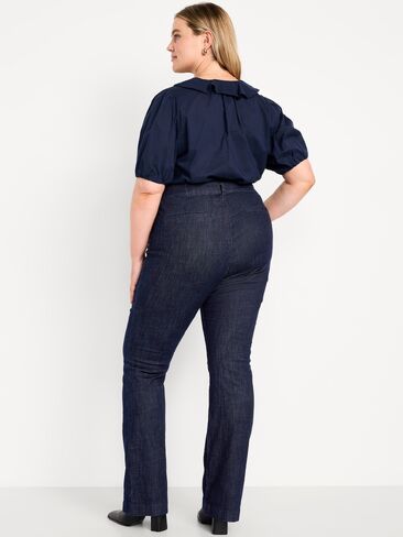 Old Navy High-Waisted Pixie Flare Pants - Dark Wash in Kuwait