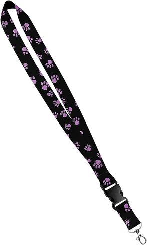 PRINT LANYARD - قلادة ساتان مفاتيح مع مشبك الإصدار الجانبي والمفاجئ ، حامل شارة الهوية - 1 بوصة ، الكون in Saudi Arabia
