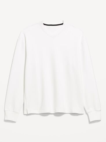 Old Navy Dynamic Fleece V-Neck Sweatshirt - Calla Lily White in Kuwait