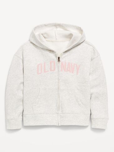 هودي بسوستة وشعار للبنات من Old Navy - رمادي فاتح مرقش in Saudi Arabia