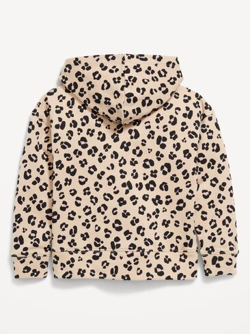 Old Navy Logo-Graphic Zip Hoodie for Girls - Leopard in Saudi Arabia