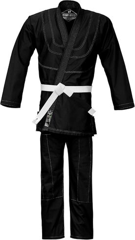 إصدار خاص للصيف - زي BJJ Kimono Gi خفيف للغاية مصنوع من القطن بنسبة 100% بوزن 10 أونصة، يتضمن حزامًا أبيض من القماش in Kuwait