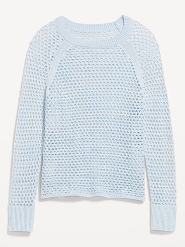 Old Navy Open-Knit Raglan Sweater - Sky Maintenance in Saudi Arabia