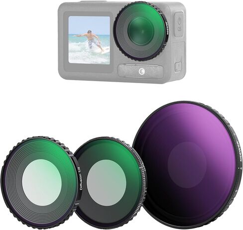NEEWER Adjustable CPL Filter Compatible with DJI Osmo Action 5 Pro & Action 4, Screw On Circular Polarizing Lens Filter Multicoated HD Optical Glass Slim Frame Action Camera Accessories, FL-N49 in Saudi Arabia