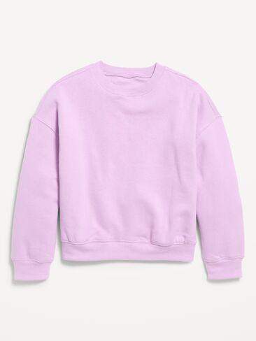 Old Navy Oversized Long-Sleeve Tunic Sweatshirt for Girls - Clary Sage in Saudi Arabia