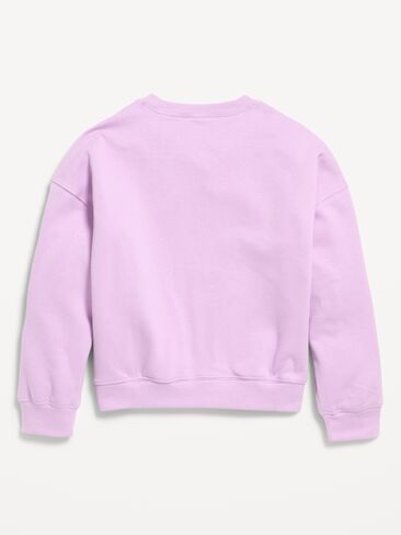 Old Navy Oversized Long-Sleeve Tunic Sweatshirt for Girls - Clary Sage in Saudi Arabia