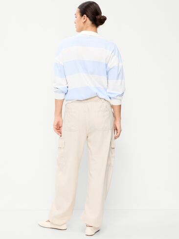 Old Navy Twill Barrel Cargo Pants - Ecru in Saudi Arabia