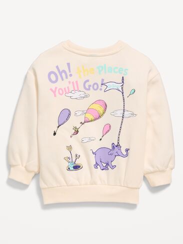 سويت شيرت برسومات Dr. Seuss™ من Old Navy للفتيات الصغيرات - أوه، الأماكن التي ستذهب إليها! in Kuwait