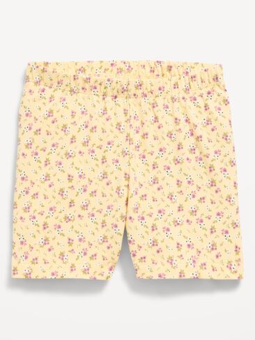 شورت راكب الدراجة النارية مطبوع عليه Old Navy للفتيات الصغيرات - زهور صفراء in Saudi Arabia