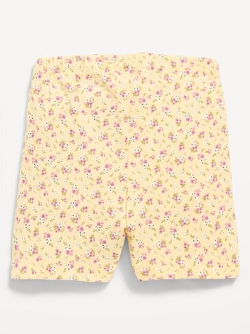 شورت راكب الدراجة النارية مطبوع عليه Old Navy للفتيات الصغيرات - زهور صفراء in Saudi Arabia