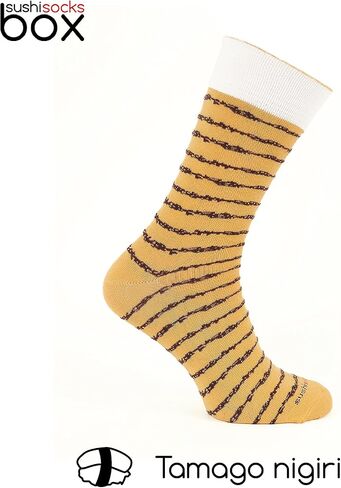 Rainbow Socks - Men's Women's - Sushi Socks Box Tamago - 1 Pair in Saudi Arabia