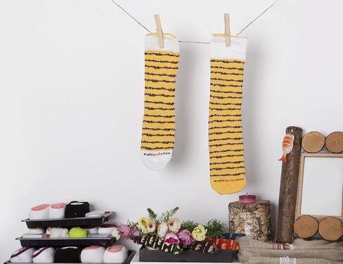 Rainbow Socks - Men's Women's - Sushi Socks Box Tamago - 1 Pair in Saudi Arabia