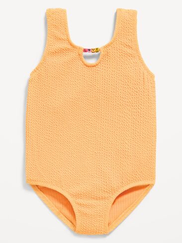 Old Navy Textured Beaded One-Piece Swimsuit for Toddler Girls - Sunfish in Saudi Arabia