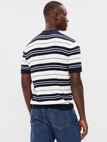 Old Navy Striped Polo Sweater - Navy Stripe in Saudi Arabia