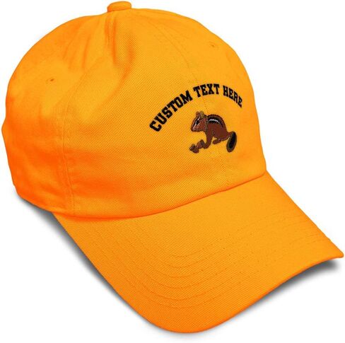 Soft Baseball Cap Chipmunk B Embroidery Wild Animals Chipmunk Embroidery Cotton Dad Hats for Men & Women in Saudi Arabia
