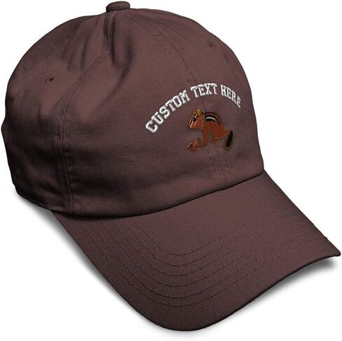 Soft Baseball Cap Chipmunk B Embroidery Wild Animals Chipmunk Embroidery Cotton Dad Hats for Men & Women in Saudi Arabia