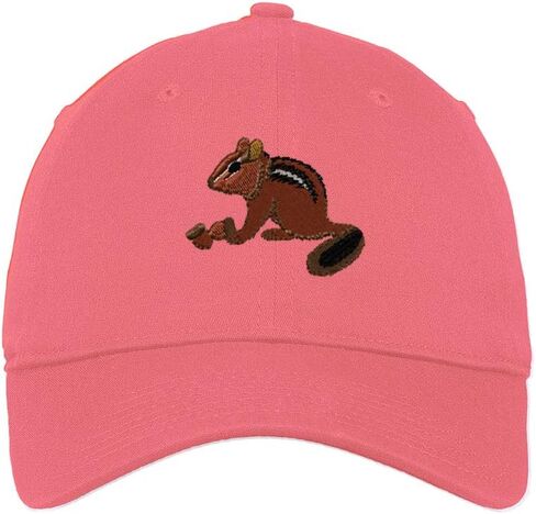 Soft Baseball Cap Chipmunk B Embroidery Wild Animals Chipmunk Embroidery Cotton Dad Hats for Men & Women in Saudi Arabia