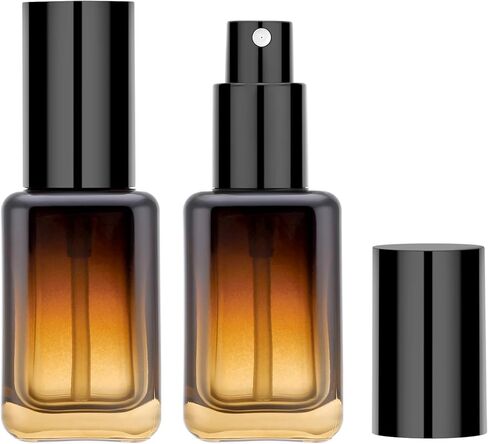 Segbeauty 3.4oz زجاجات رذاذ زجاجية كهرمانية رذاذ عطر قابلة لإعادة الملء، قطعتان من بخاخ الزجاجات الفارغة للسفر من الزجاج الفارغ للشعر، زجاجات رذاذ عطر للسفر بسعة 100 مل لحاويات مستحضرات التجميل in Saudi Arabia