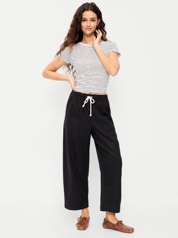 بنطال للكاحل بخصر عالٍ من Old Navy - بلاك جاك in Saudi Arabia