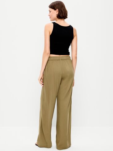 Old Navy High-Waisted Playa Wide-Leg Pants - Kombu in Saudi Arabia