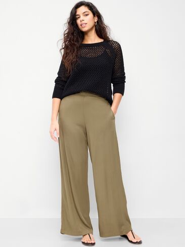 Old Navy High-Waisted Playa Wide-Leg Pants - Kombu in Saudi Arabia