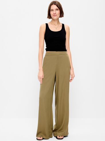 Old Navy High-Waisted Playa Wide-Leg Pants - Kombu in Saudi Arabia