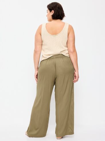 Old Navy High-Waisted Playa Wide-Leg Pants - Kombu in Saudi Arabia