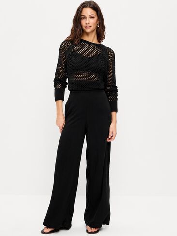 Old Navy High-Waisted Playa Wide-Leg Pants - Black Jack in Saudi Arabia