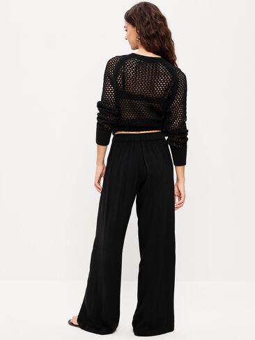 Old Navy High-Waisted Playa Wide-Leg Pants - Black Jack in Saudi Arabia