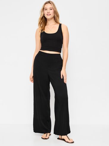Old Navy High-Waisted Playa Wide-Leg Pants - Black Jack in Saudi Arabia