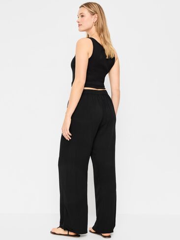 Old Navy High-Waisted Playa Wide-Leg Pants - Black Jack in Saudi Arabia