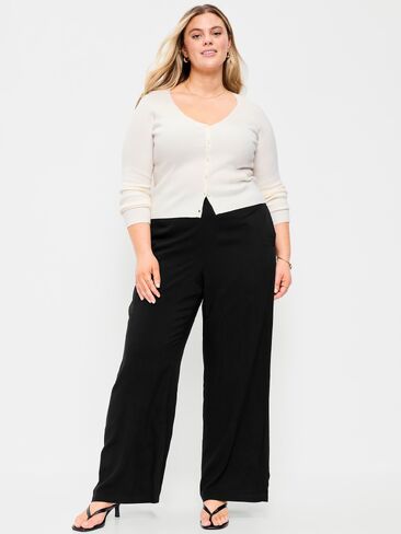 Old Navy High-Waisted Playa Wide-Leg Pants - Black Jack in Saudi Arabia
