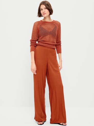 Old Navy High-Waisted Playa Wide-Leg Pants - Russet Moon in Saudi Arabia
