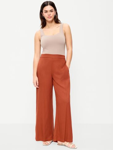 Old Navy High-Waisted Playa Wide-Leg Pants - Russet Moon in Saudi Arabia