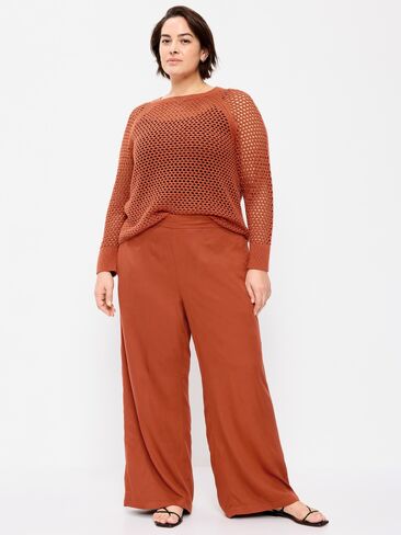 Old Navy High-Waisted Playa Wide-Leg Pants - Russet Moon in Saudi Arabia