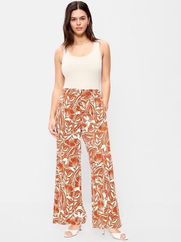 Old Navy High-Waisted Playa Wide-Leg Pants - Warm Floral Bottom in Saudi Arabia