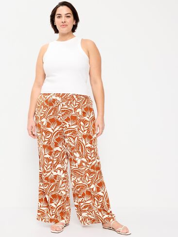 Old Navy High-Waisted Playa Wide-Leg Pants - Warm Floral Bottom in Saudi Arabia