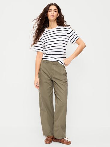 بنطال OGC Chino عالي الخصر من Old Navy مستقيم بطول كامل - جدار حجري in Saudi Arabia